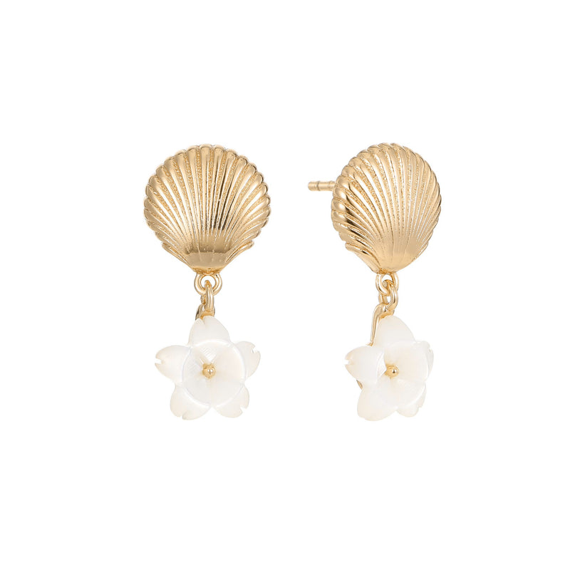 Gold Seashell Earrings