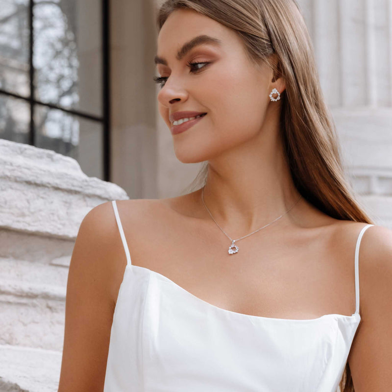 Spring Flower Necklace - Silver