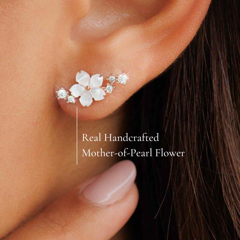 Rose Gold Sparkle Earrings