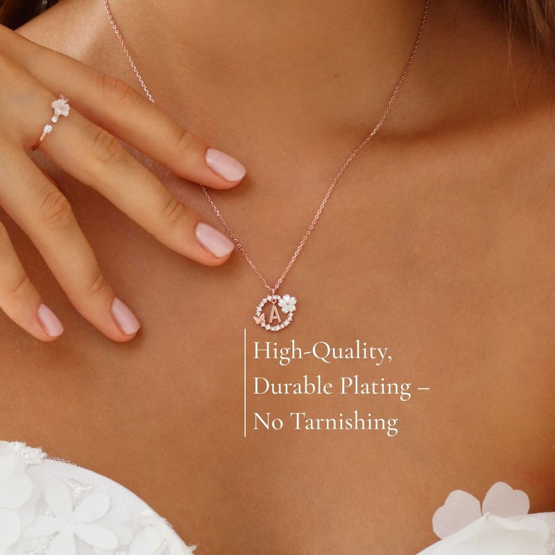 Rose Gold Letter Necklace