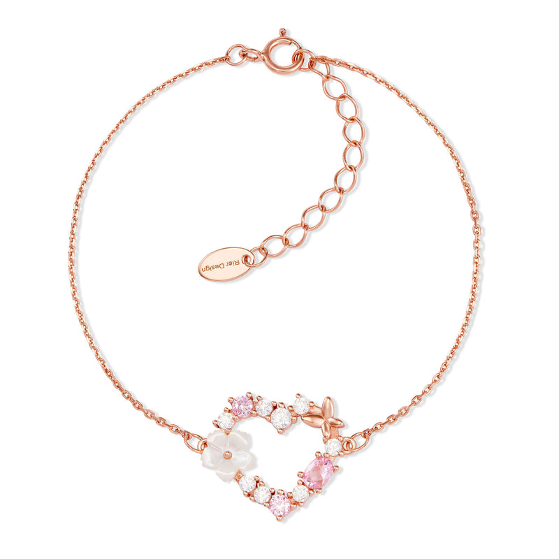 Heart Bracelet Rose Gold