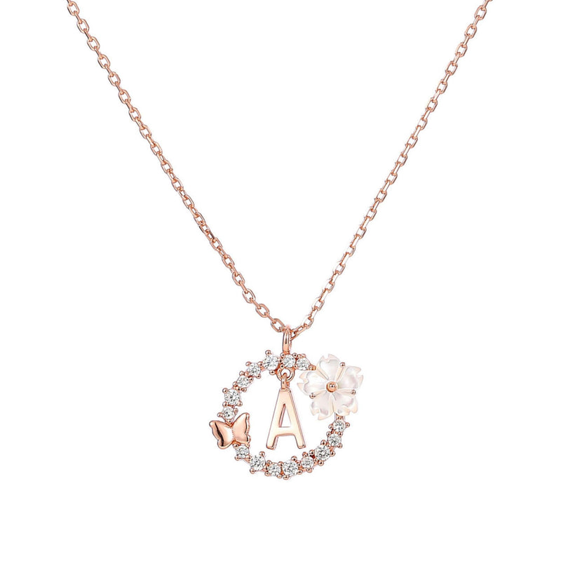 Rose Gold Letter Necklace