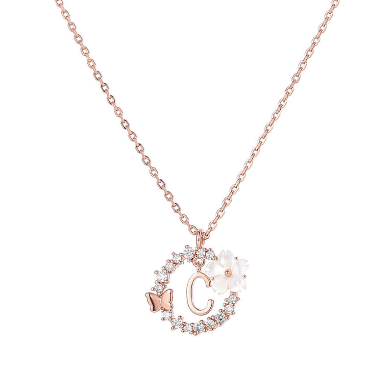 Letter Necklace, Sparkle Earrings and Bracelet Bundle