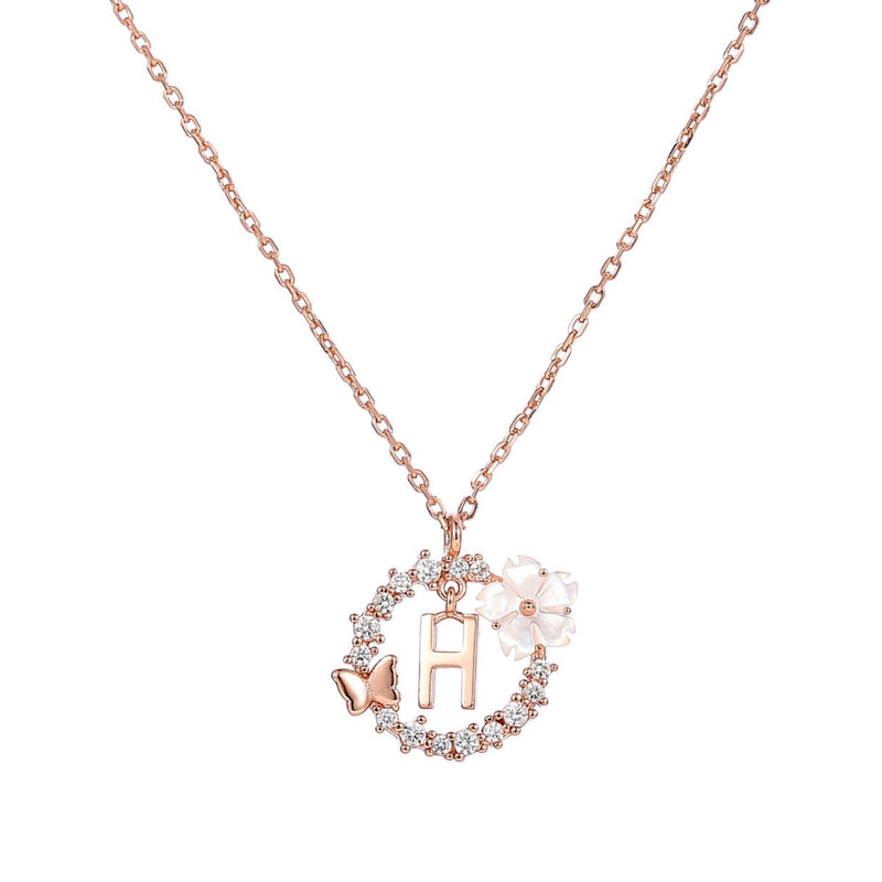 Rose Gold Letter Necklace