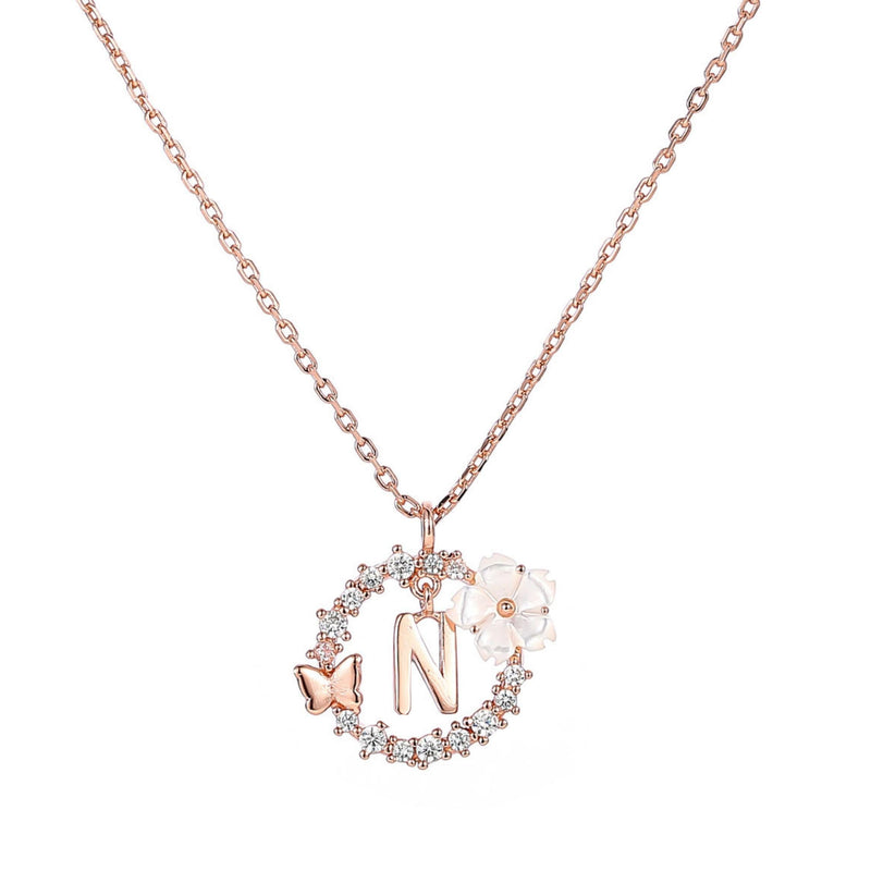 Rose Gold Letter Necklace