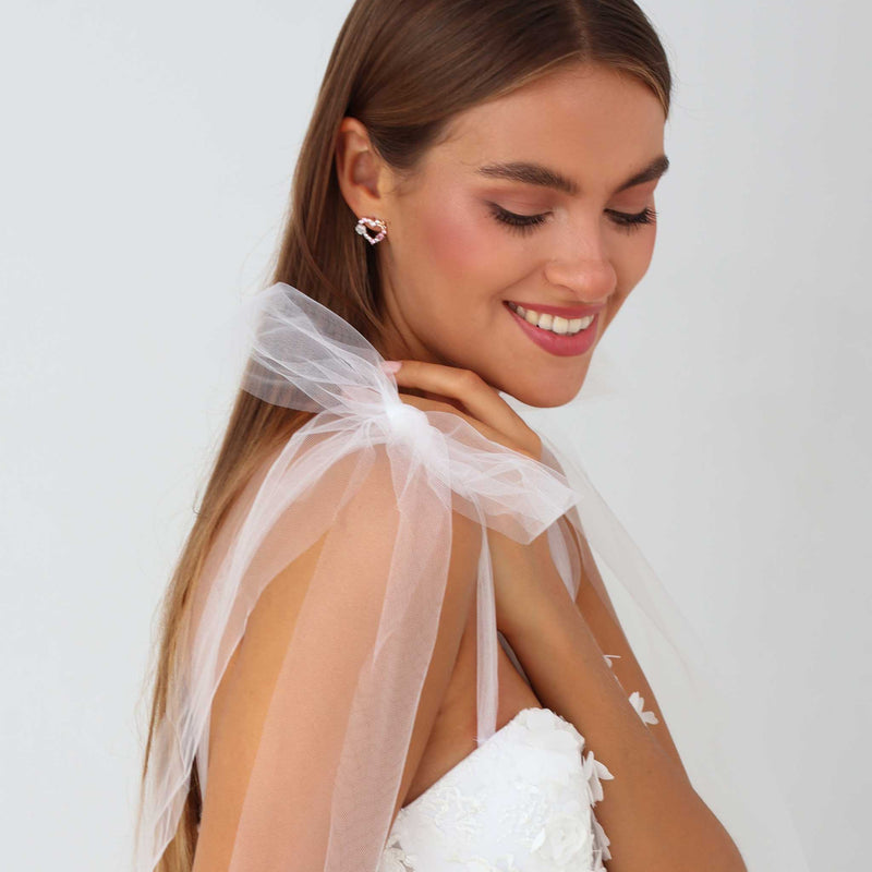 Heart Earrings Rose Gold