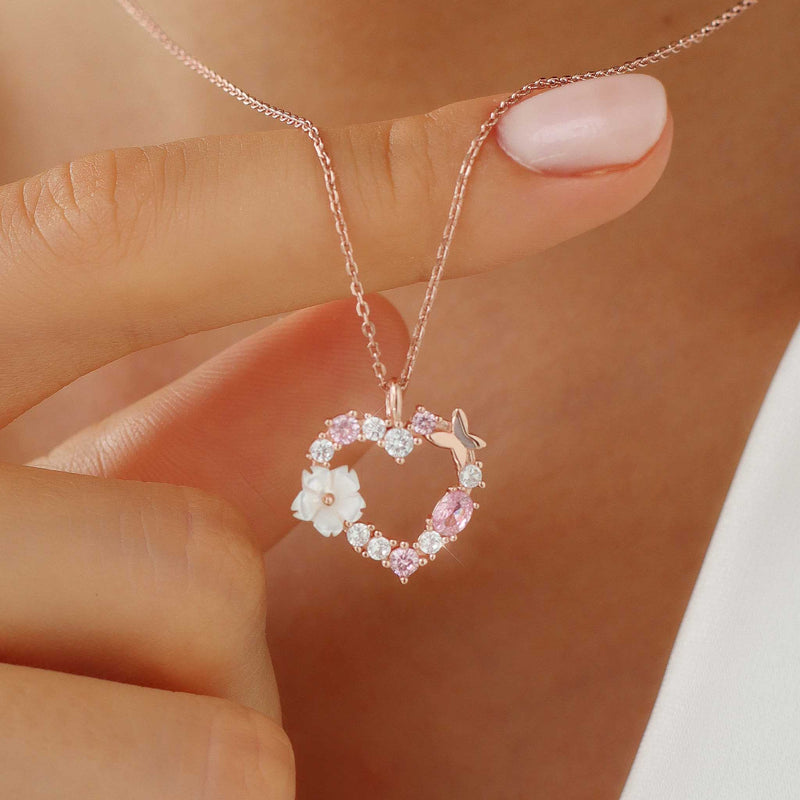 Rose Gold Heart Necklace