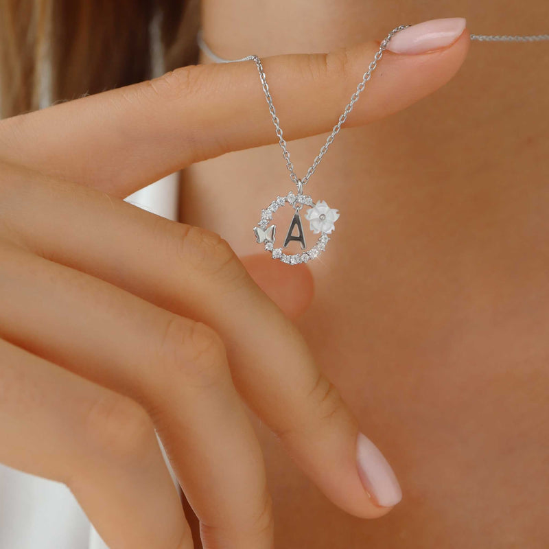 Silver Letter Necklace