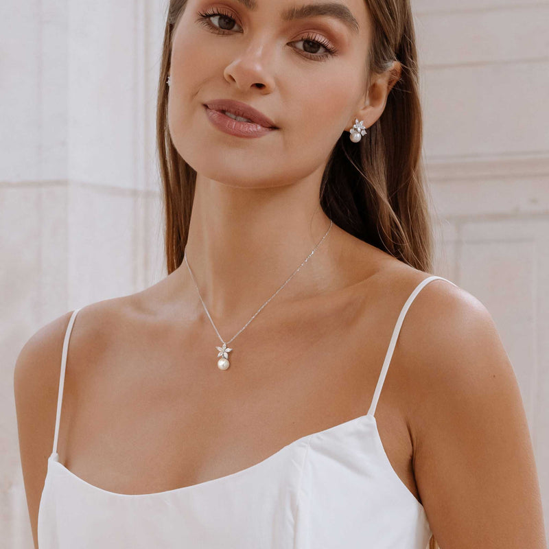 Silver Fleur Necklace