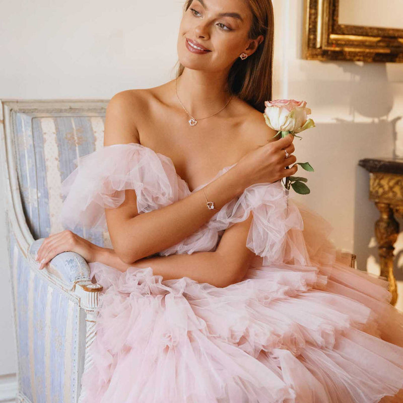 Heart Earrings Rose Gold