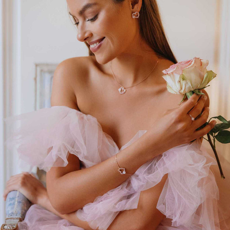 Heart Earrings Rose Gold