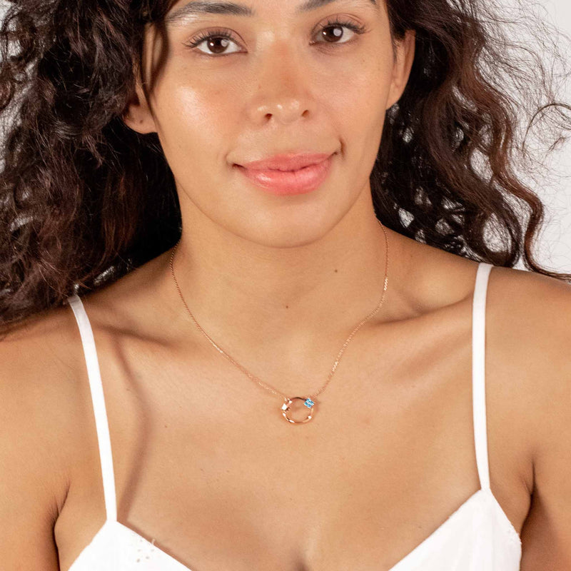 Violet Necklace Rose Gold