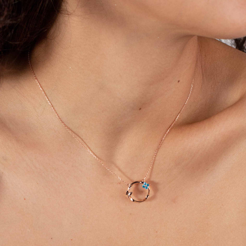 Violet Necklace Rose Gold