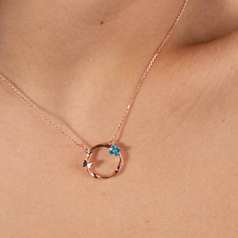 Violet Necklace Rose Gold