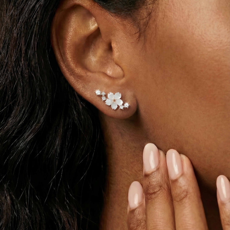 Rose Gold Sparkle Earrings