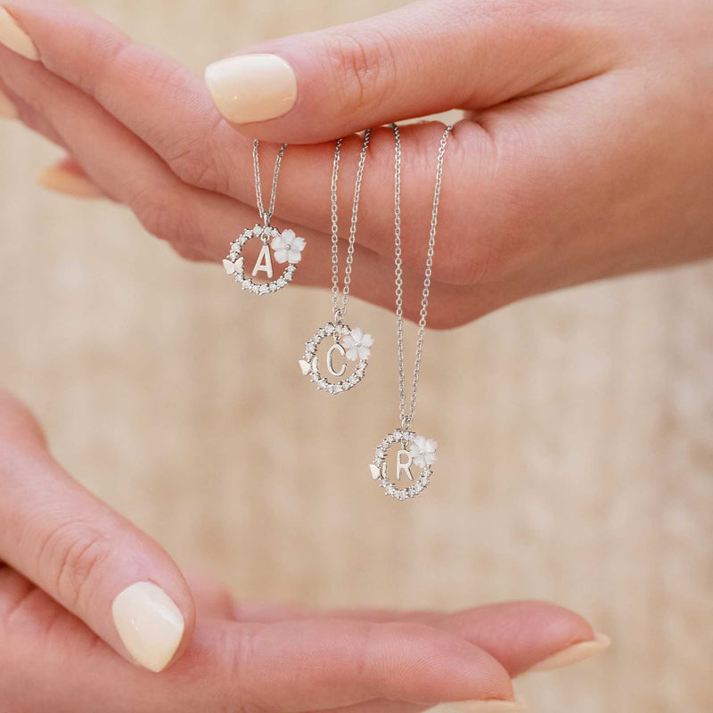 Silver Letter Necklace