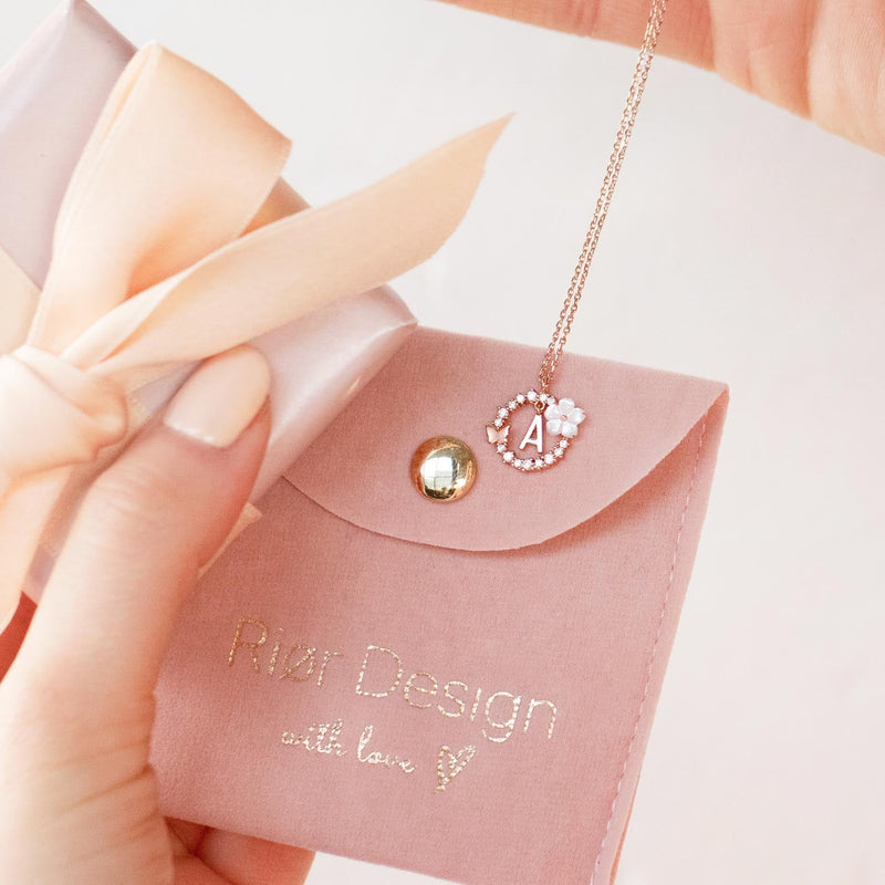 Rose Gold Letter Necklace