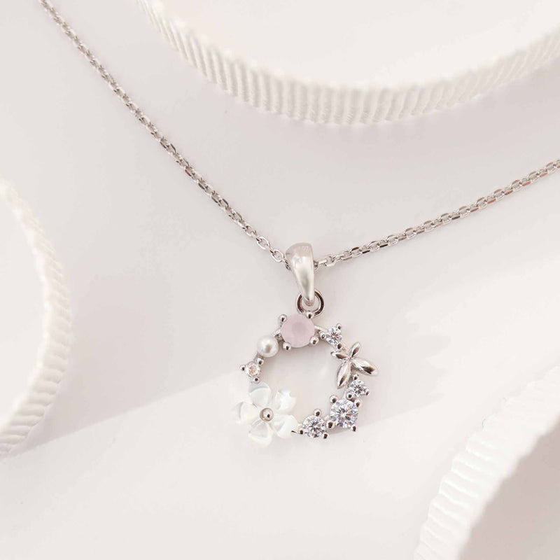 Silver Spring Flower Necklace