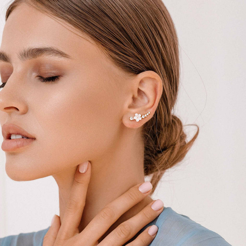 Lia Climber Earrings Rose Gold