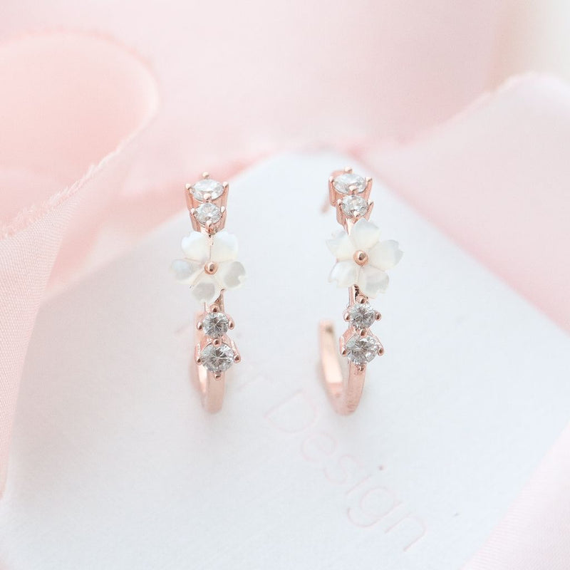 Lia Hoop Earrings Rose Gold