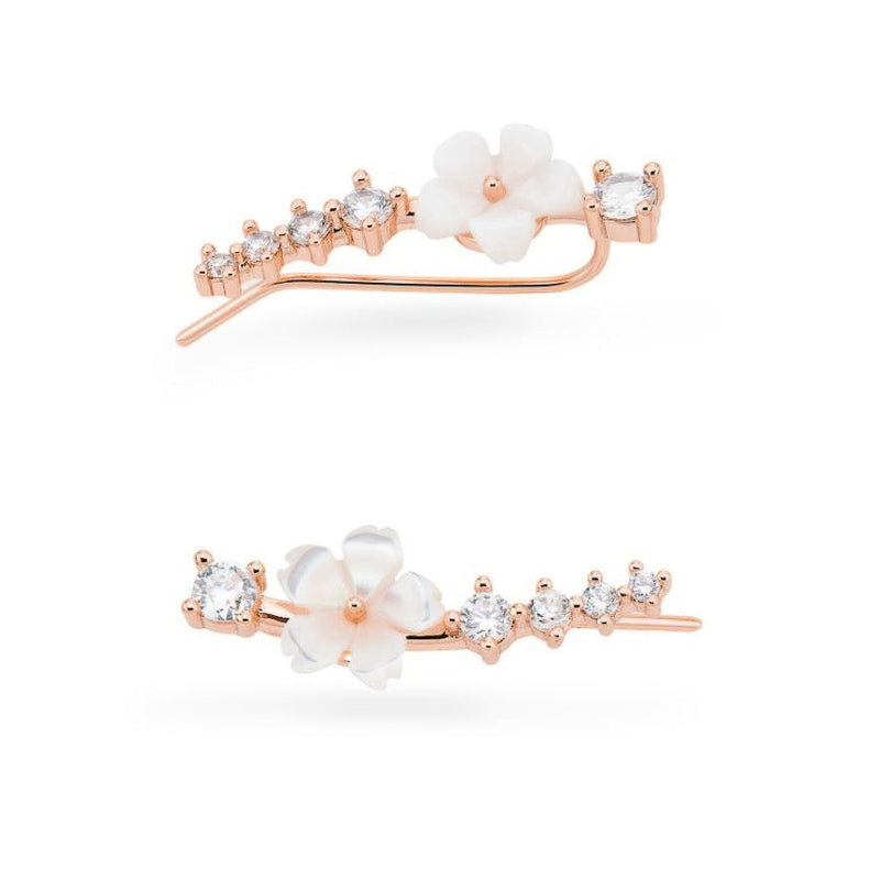 Lia Climber Earrings Rose Gold