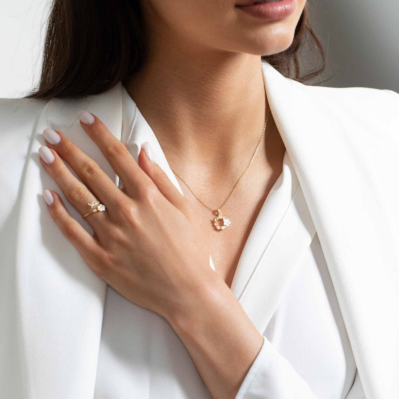 Gold Spring Flower Necklace