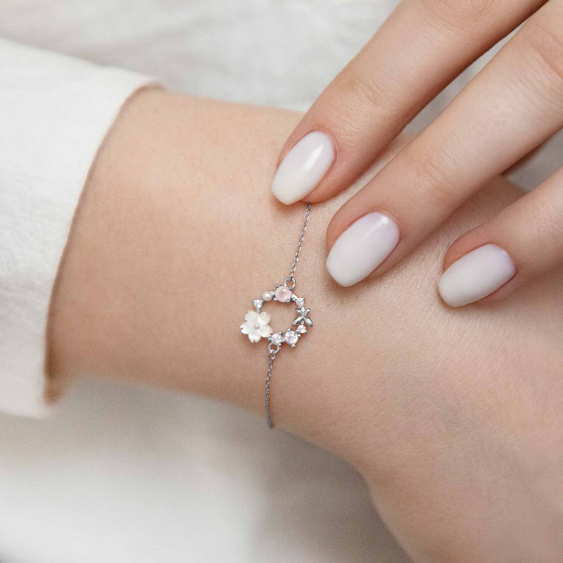 Spring Flower Bracelet Silver
