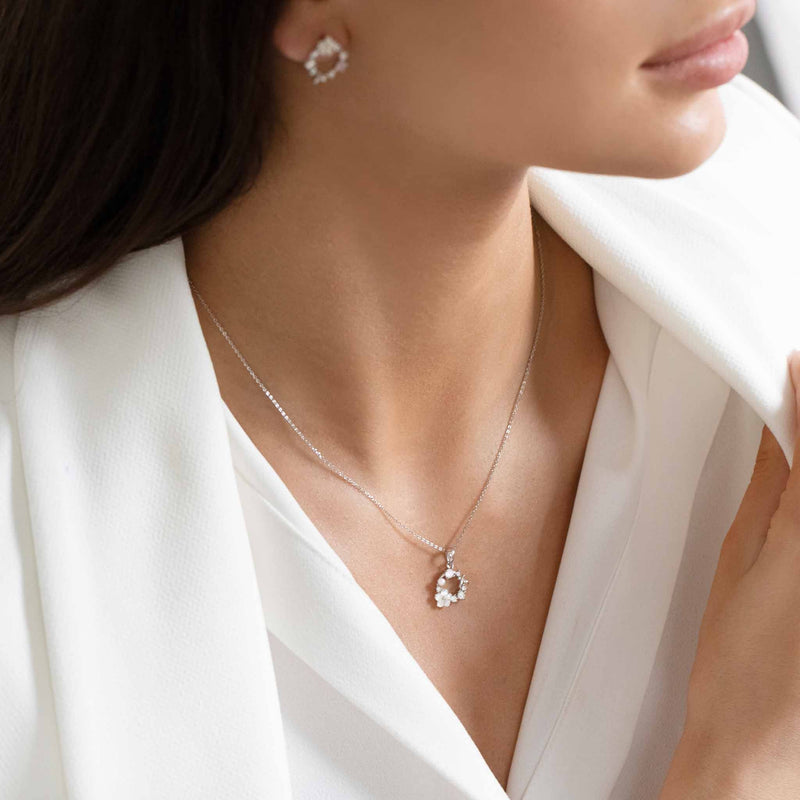 Spring Flower Necklace - Silver