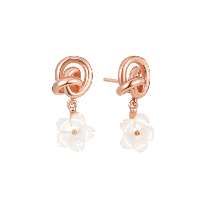 Knot Earrings Rose Gold