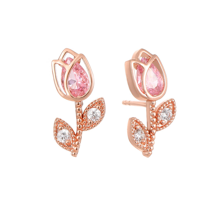 Tulip Earrings Rose Gold