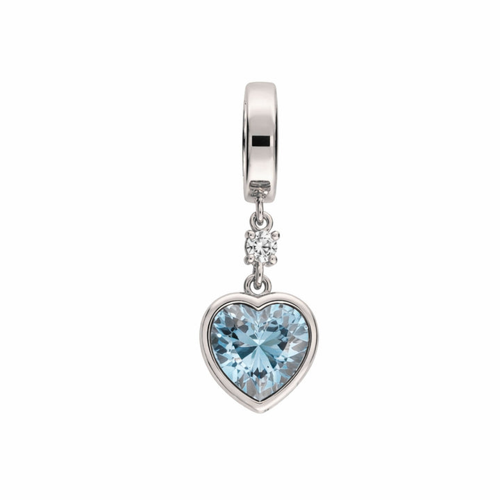Something Blue Heart Charm - Silver