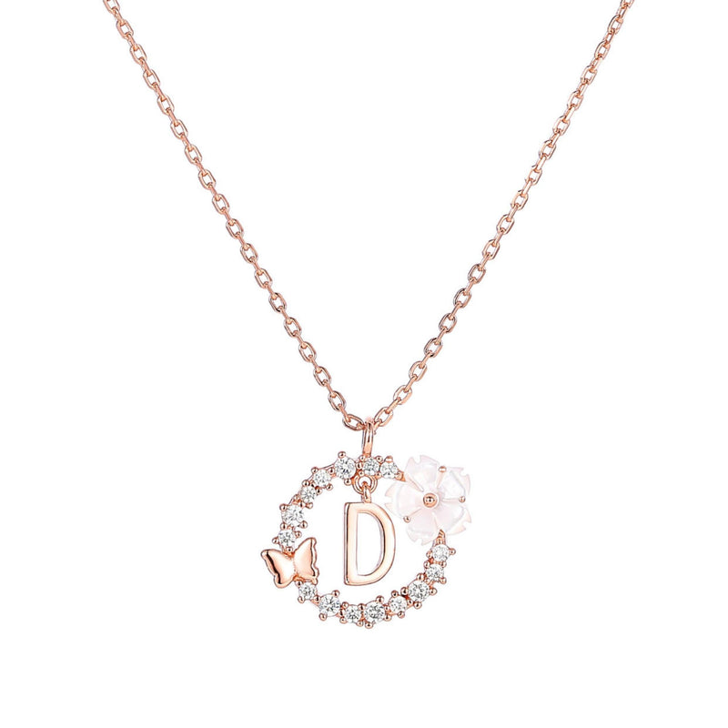 Letter Necklace, Sparkle Earrings Bundle