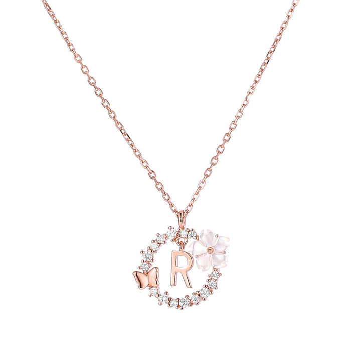 Letter Necklace, Sparkle Earrings Bundle