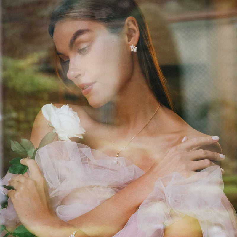 Fleur Earrings Rose Gold