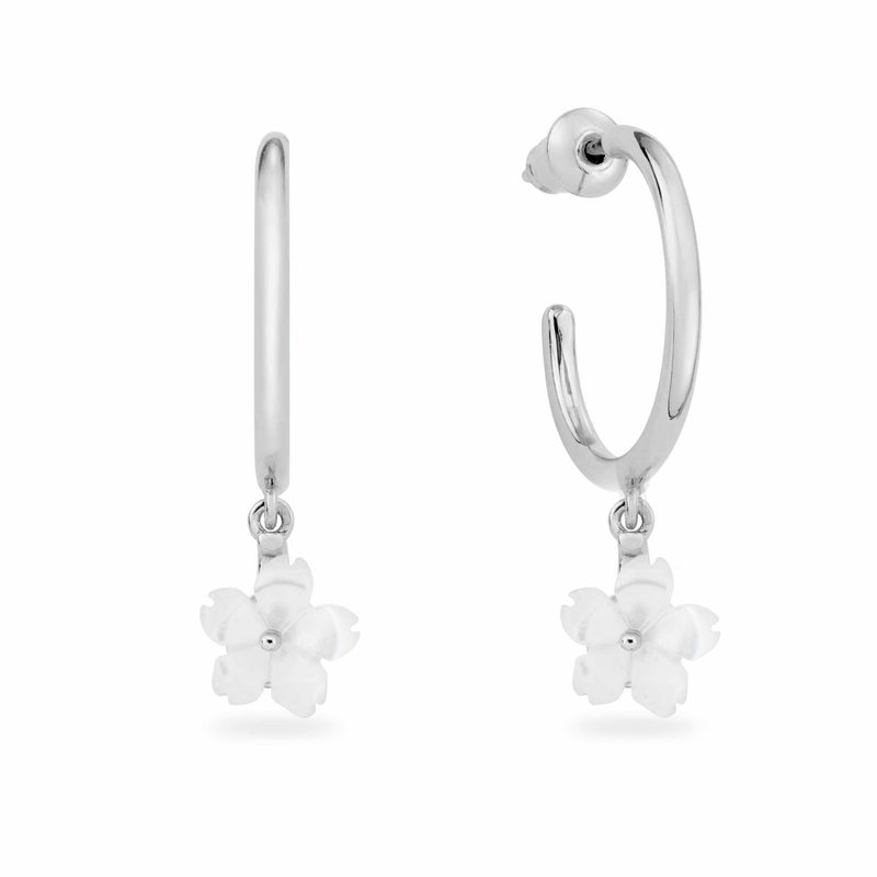 Amelia Hoop Earrings - Silver