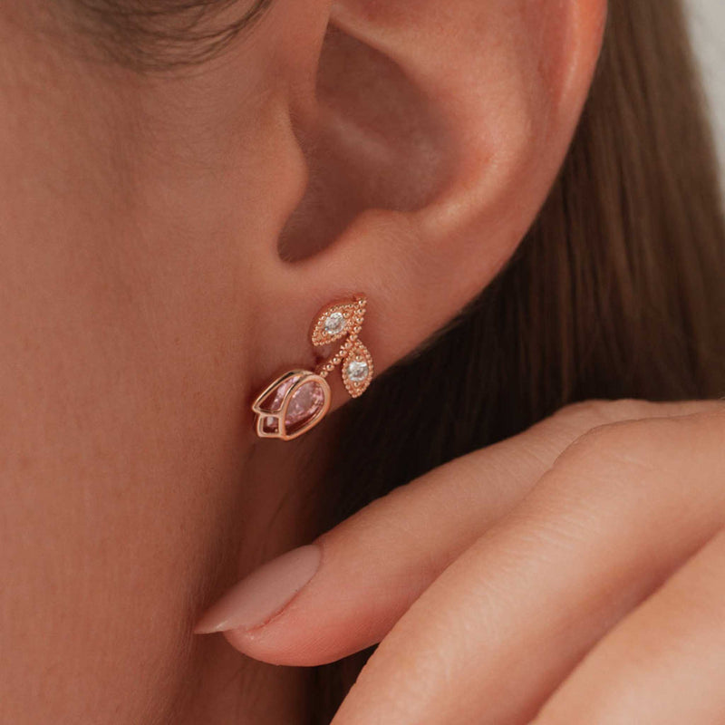 Tulip Earrings Rose Gold