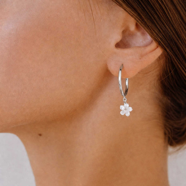 Amelia Hoop Earrings - Silver