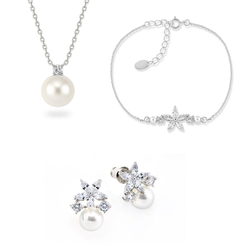 Fleur Bridal Silver Set