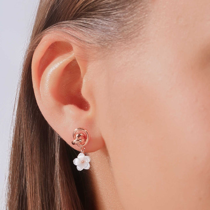 Knot Earrings Rose Gold