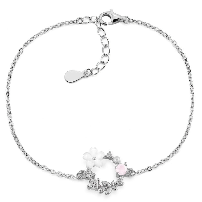 Spring Flower Bracelet Silver